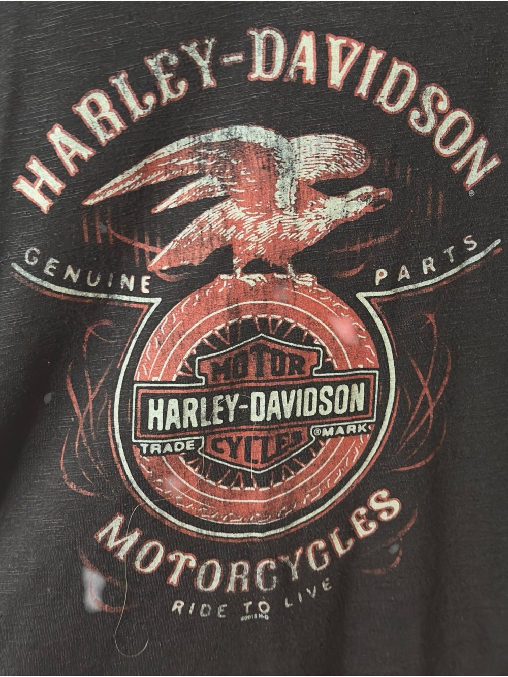 Harley Davidson Womens Black Bossier City LA Ride To Live Wings T-Shirt Size M
